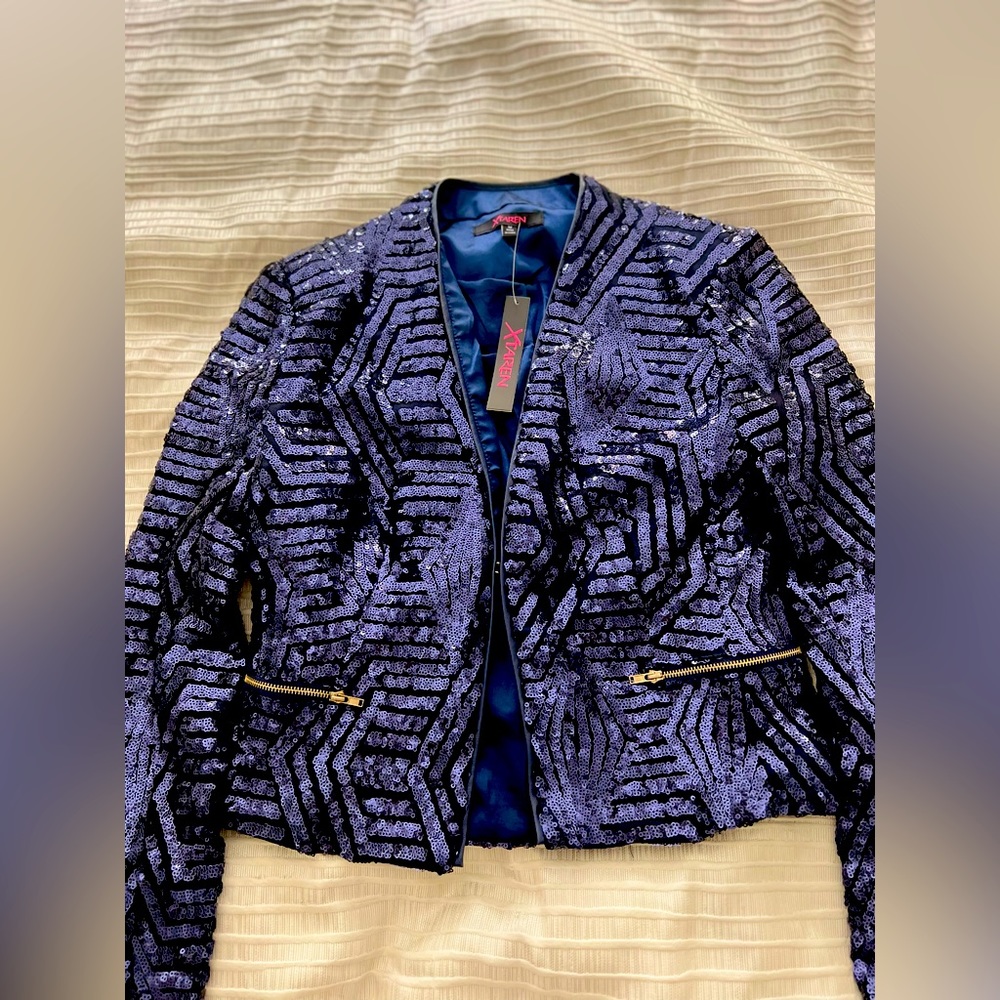 Blue Sequins Blazer